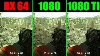 Wolfenstein 2 GTX 1080 TI Vs AMD RX Vega 64 Vs GTX 1080 1440p Frame Rate Comparison