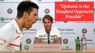 Rafael Nadal "Novak Djokovic is the Toughest Opponent" SF Press Conference Roland Garros 2020