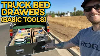 How To Build DIY Truck Bed Storage Drawers - EASY With Basic Tools!