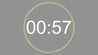 57 SECONDS - 4K - COUNTDOWN IN REVERSE - SECOND TIMER -