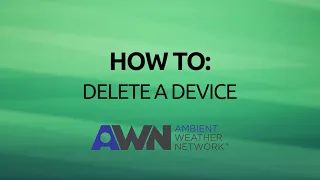HOW TO: Delete A Device (PC Version)