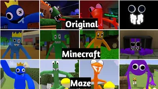 Rainbow Friends 2 Vs Rainbow Friends 2 Minecraft Vs Rainbow Friends 2 Maze Jumpscares