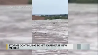 Widespread flooding and damage reported from southeast NM storms