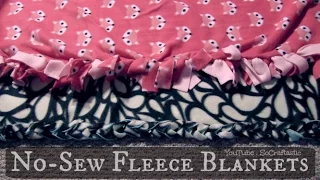 NO SEW FLEECE BLANKET - Easy DIY Tie Blankets | SoCraftastic