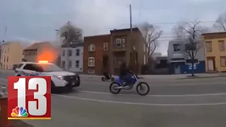 Video shows Albany police car hitting dirt bike