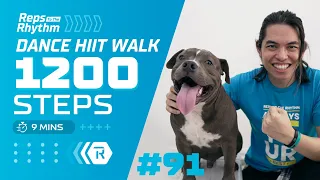 DANCE HIIT 9 Min Walk • 1200 Steps • Walking Workout #91 • Keoni Tamayo