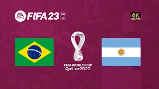 Brasil x Argentina | FIFA 23 Gameplay Copa do Mundo Qatar 2022 | Final [4K 60FPS]