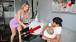 CAUGHT WATCHING NAUGHTY VIDEOS IN FRONT OF GIRLFRIEND