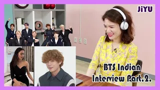 KOREAN Reacts to BTS INDIAN interview ft. Sakshma Srivastav | Indian Interview | E NOW Exclusive#2