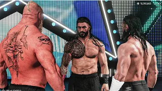 Roman Reigns Vs Brock Lesnar Vs Seth Rollins Winner Take All : WWE 2K22 Concept Gameplay