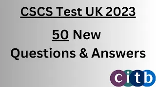 CSCS Test 2023 | CSCS Card UK | CSCS Test Questions 2023 | CiTB Health & Safety Test 2023 | CSCS