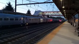 Acela Express 2174 & A Late Amtrak 92 Silver Star With K5LA Horn at Hamilton, NJ