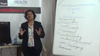 Health Happiness and  Relationship Through NLP By Prof. Sunita Bandekar HELP Talks Video