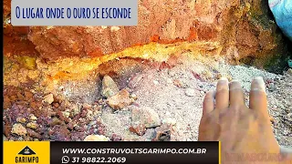 Veio mineralizado com ouro , veja como é um veio mineralizado , conheça os indicadores para o ouro