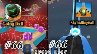 Going Balls vs Sky Rolling Ball - Same Level 66 different looks (Android, iOS)