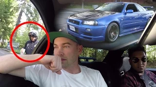 Pulled over Driving my friend's R34 - Nissan Skyline GTR In The USA