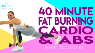 40 Minute Fat Burning Cardio with Abs Workout 🔥Burn 470 Calories!* 🔥Sydney Cummings