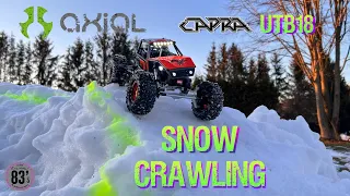 Axial UTB18 Capra - Fun on a snow Crawler Trail