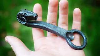 Blacksmithing - Forged Ram's head bottle opener!