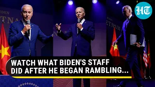 Viral: Biden's Staff Cuts Short His Vietnam Press Briefing As U.S. Pres Starts Rambling | Watch