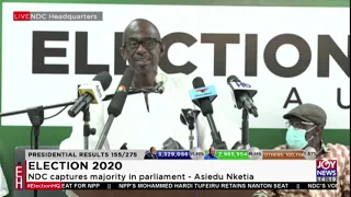 Live: NDC projects victory for Mahama - Election 2020 on JoyNews (8-12-20)