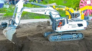 MEGA RC TRUCKS, RC BUS, RC EXCAVATOR LIEBHERR 960 SME, RC WHEEL LOADER, RC DOZER WORK HARD!!