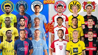 Al Nassr PSG Man City 🆚 Bayern Dortmund Leverkusen (Ronaldo Mbappe Haaland Kane Sancho Wirtz)💪⚽🔥