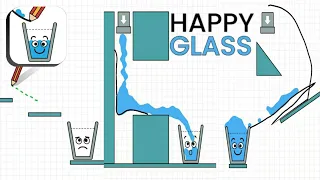 Happy Glass - All Levels GamePlay ( Android/ios)🥛🧠