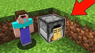 Minecraft NOOB vs PRO : ONE BLOCK FURNACE HOUSE BUILD CHALLENGE! Animation