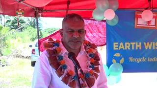 Fijian Minister for Commerce Faiyaz Koya officially opens Earth Wisher Recyclers.