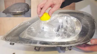 Clean Your Headlights in 9 Minutes Using BAKING SODA, LEMON & HONEY, Genius idea!