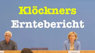 Julia Klöckner (CDU) - Erntebericht 2021 & Ackerbaustrategie | BPK vom 25. August 2021