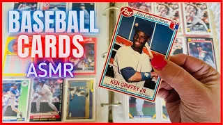 ASMR Collection of My Husband's Baseball Cards (No Talking)