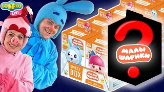 КРОШ, НЮША И МАЛЫШАРИКИ: СЕКРЕТНЫЕ КОРОБОЧКИ SWEET BOX! РАСПАКОВКА НА СМЕШАРИКИ LIVE!