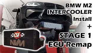 BMW M2 Intercooler Install + Stage 1 ECU tuning on the Dyno - N55