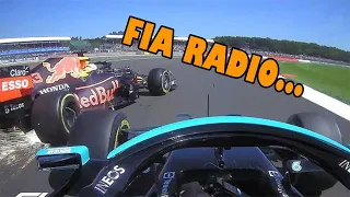 mercedes radio with fia after hamilton verstappen crash british grand prix 2021