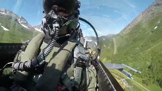 RNLAF F-16 low level flying Norway cockpit footage - 2022