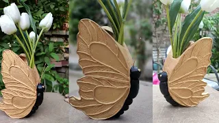 Make a beautiful butterfly flower vase | diy flower vase #diy #vase #homedecor #craft #youtube