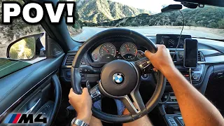 You Drive A Straight Piped BMW M4 F82 FAST Through Canyons! [LOUD EXHAUST POV]