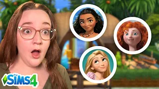 Building TINY HOUSES for all of the Disney Princesses in the Sims 4