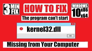 ✅How to fix KERNEL32.dll  is Missing from your computer ❌Not Found Error 💻Windows 10711 💻32/64 bit