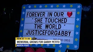 Gabby Petito memorial at North Port City Hall grows as Brian Laundrie search intensifies