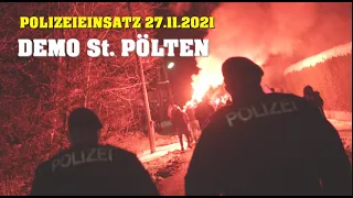 Tausende bei DEMO in St. Pölten | POLIZEIEINSATZ 27.11.2021