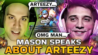 MASON SPEAKS ABOUT ARTEEZY on STREAM! | PERFECT GAME on SLARK by MASON on HIGH MMR!