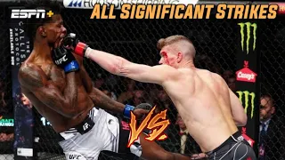 UFC: Stephen Thompson VS Kevin Holland (All Significant Strikes) [HD]