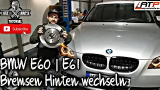 BMW E60 E61 Bremsen Hinten wechseln | Drehmomentwerte | Handbremse einstellen | Change Rear Brakes