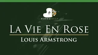 Louis Armstrong - La Vie En Rose - LOWER Key (Piano Karaoke / Sing Along)