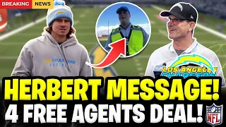 🔥URGENT: JUST LEFT! HERBERT, JOE ALT + HARBAUGH'S PLANS IN FREE AGENCY! Los Angeles Chargers News