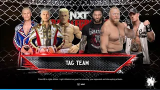 TEAM Cody Rhodes Vs TEAM Brock Lesnar 6 MAN TAG TEAM Match