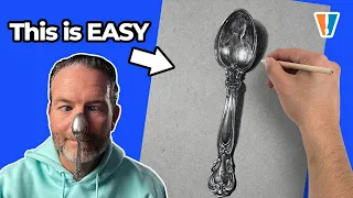 Easy Realistic Drawing - Spoon